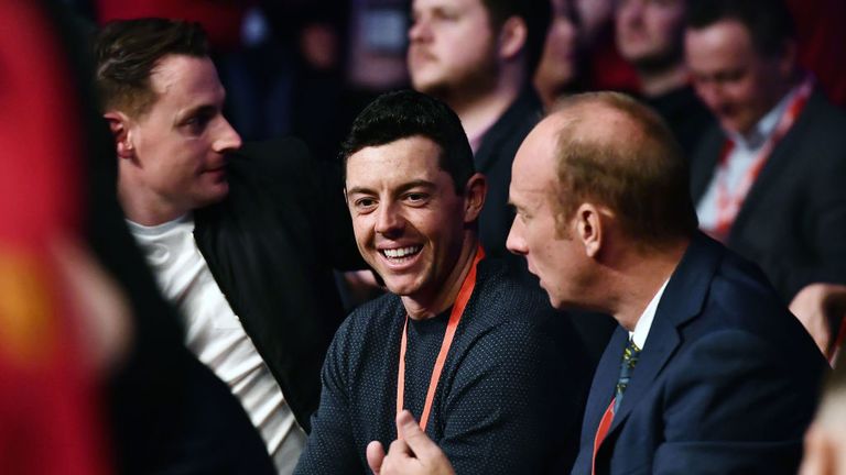 Fight fan Rory McIlroy was ringside to see his fellow Northern Irish star in action