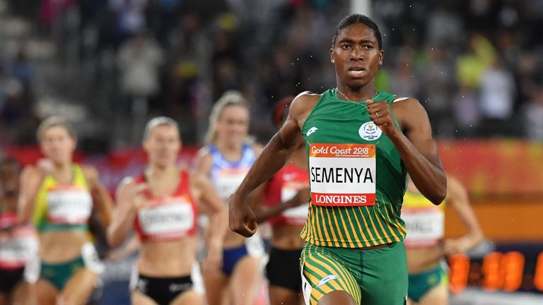 Caster Semenya storms to victory in the final of the 1500m at the Commonwealth Games