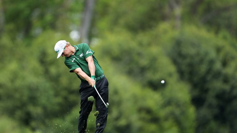 during the final round of the 2018 Masters Tournament at Augusta National Golf Club on April 8, 2018 in Augusta, Georgia.