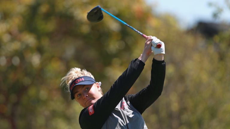 during the final round of the Mediheal Championship at Lake Merced Golf Club on April 29, 2018 in Daly City, California.  (Photo by Matt Sullivan/Getty Images)