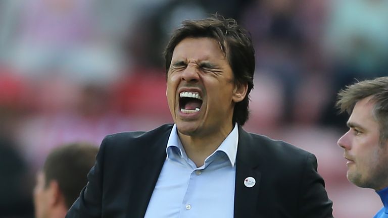 SUNDERLAND, ENGLAND - APRIL 21:  Chris Coleman manager of Sunderland during the Sky Bet Championship match between Sunderland and Burton Albion at Stadium of Light on April 21, 2018 in Sunderland, England. (Photo by Nigel Roddis/Getty Images )                 