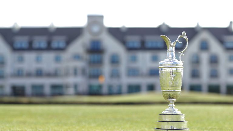 A view of the Claret Jug during The Open Championship media day at Carnoustie Golf Links on April 24, 2018