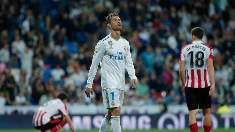 Cristiano Ronaldo salvaged a point for Real Madrid on Wednesday night after scoring his 42nd goal of the season