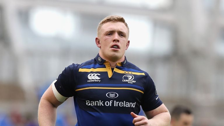 during the European Rugby Champions Cup quarter final match between Leinster Rugby and Saracens at the Aviva Stadium on April 1, 2018 in Dublin, Ireland.
