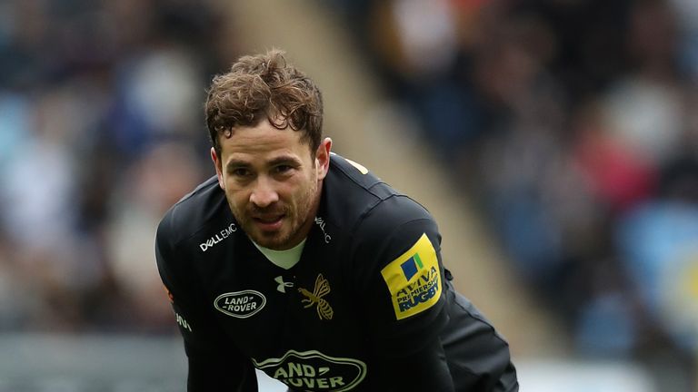Danny Cipriani looks on during his last home game for Wasps against Northampton Saints