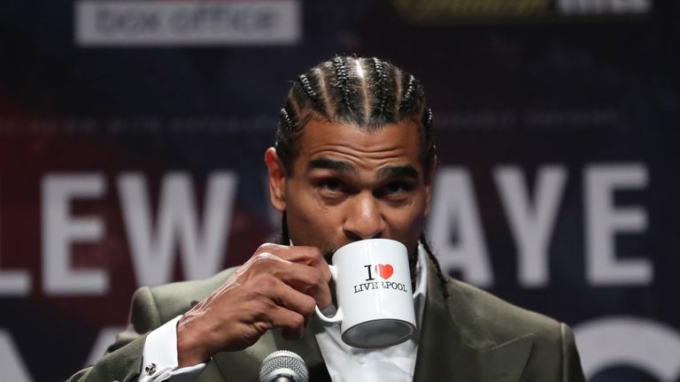 THE REMATCH PROMOTION.PRESS CONFERENCE.ECHO ARENA,.LIVERPOOL,.PIC;LAWRENCE LUSTIG.DAVID HAYE AND TONY BELLEW COME FACE TO FACE AT A PUBLIC PRESS CONFERENCE AS THE PAIR PREPARE TO CLASH AT THE 02 ARENA ,LONDON ON EDDIE HEARNS MATCHROOM PROMOTION ON SATURDAY 5TH MAY