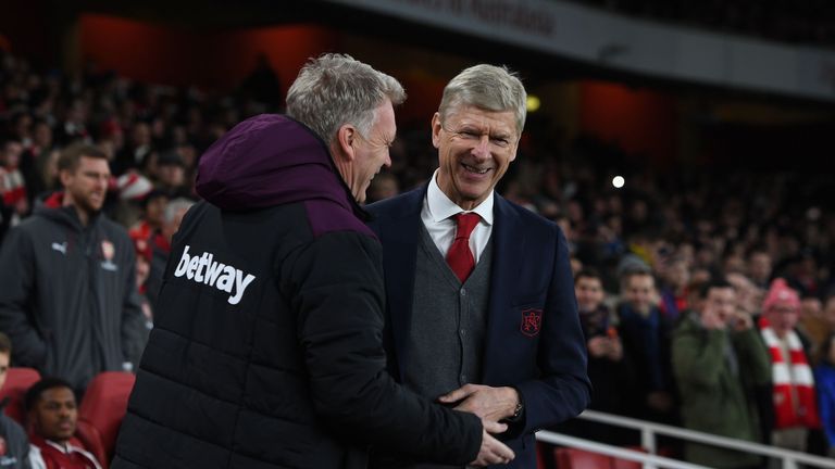 during the Carabao Cup Quarter Final match between Arsenal and West Ham United at Emirates Stadium on December 19, 2017 in London, England.