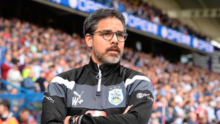 David Wagner during the Premier League match between Huddersfield Town and Watford at the John Smith's Stadium