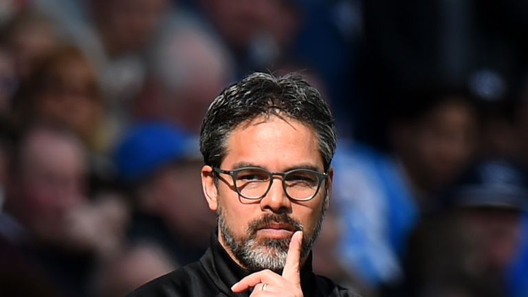 David Wagner during the Premier League match between Huddersfield Town and Watford at the John Smith's Stadium