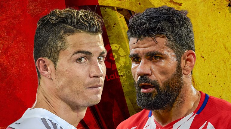 Cristiano Ronaldo and Diego Costa do battle in the Madrid derby
