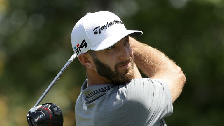 Dustin Johnson during the second round of the 2018 RBC Heritage at Harbour Town Golf Links on April 13, 2018 in Hilton Head Island, South Carolina.