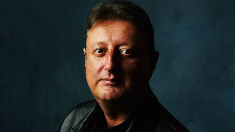 A portrait of Eric 'Crafty Cockney' Bristow of England taken during the Paddy Power World Grand Prix on October 20-26, 2003 at the City West Hotel in Dublin, Ireland. This image appeared in the World Darts Championship exhibition 'Objets D'art' held at La Lune restaurant, Chelsea in December 2003