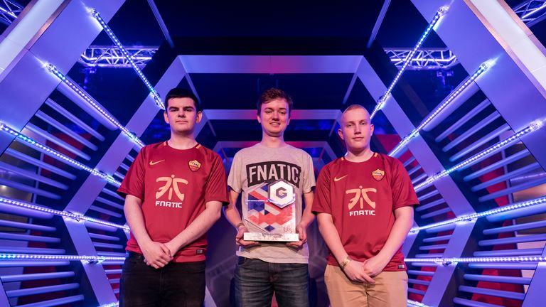 The victorious team with the Gfinity Elite Series trophy (credit: Joe Brady)