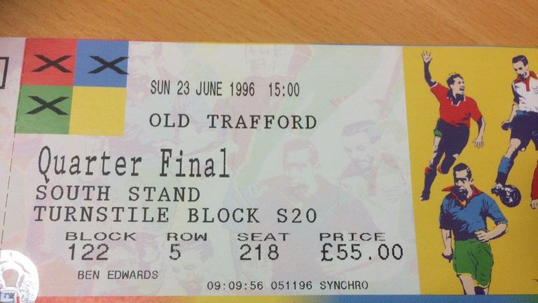 Quarter final of Euro 1996 credit Hansons Auctioneers 