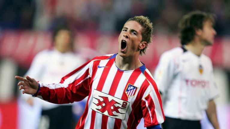Fernando Torres was given the captain's armband at Atletico Madrid aged 19