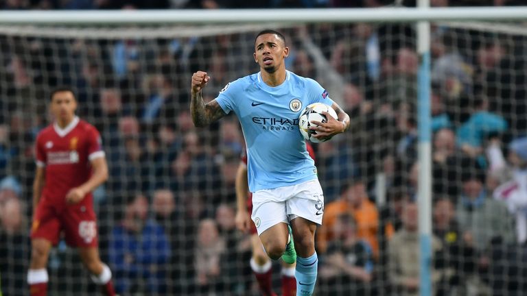  during the UEFA Champions League Quarter Final Second Leg match between Manchester City and Liverpool at Etihad Stadium on April 10, 2018 in Manchester, England.