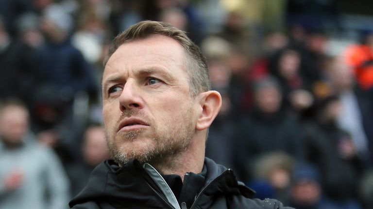 Derby County manager Gary Rowett during the Championship match at Deepdale on April 2, 2018