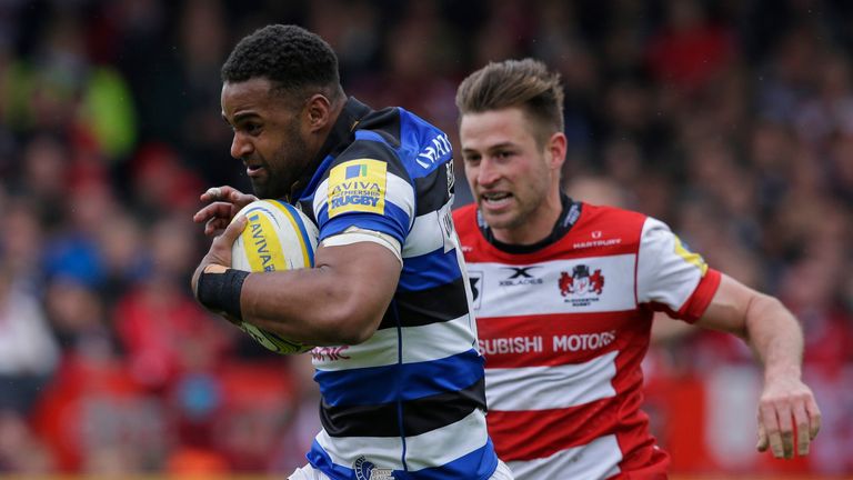 Aled Brew scores Bath's third try at Gloucester