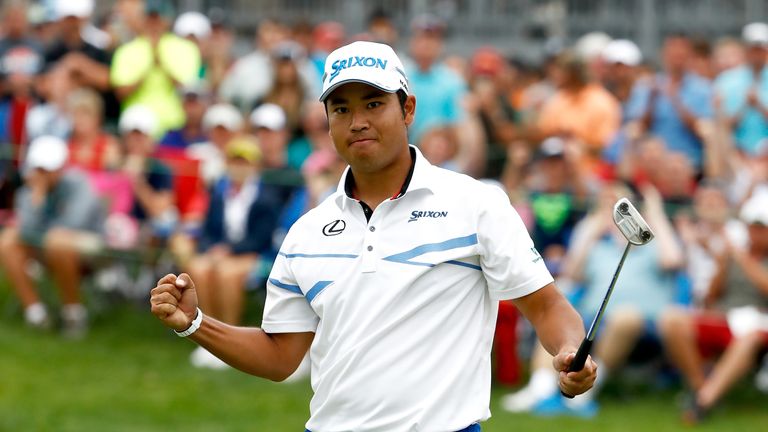 Hideki Matsuyama during the final round of the World Golf Championships - Bridgestone Invitational at Firestone Country Club South Course on August 6, 2017 in Akron, Ohio.