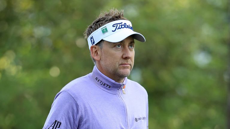 Ian Poulter during the second round of the 2018 Masters Tournament at Augusta National Golf Club 