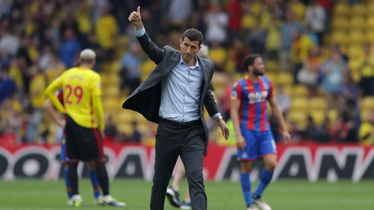 Javi Gracia gives the thumbs up after Watford's 0-0 draw with Crystal Palace