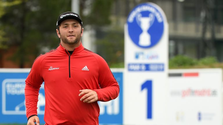 during the pro-am event prior to the Open de Espana at Centro Nacional de Golf on April 11, 2018 in Madrid, Spain.