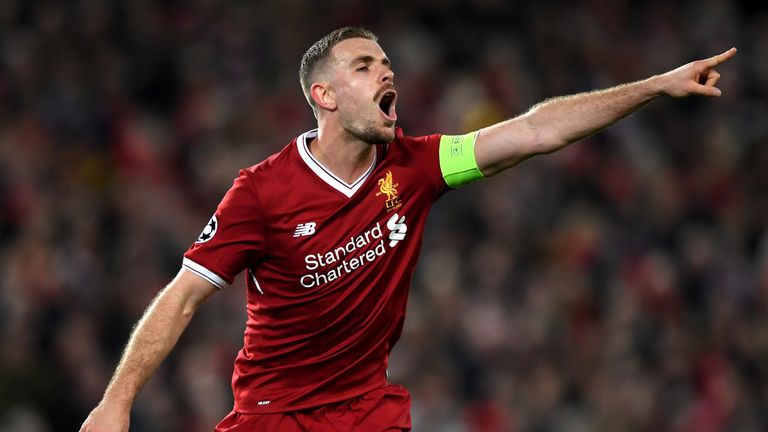  during the UEFA Champions League Quarter Final Leg One match between Liverpool and Manchester City at Anfield on April 4, 2018 in Liverpool, England.