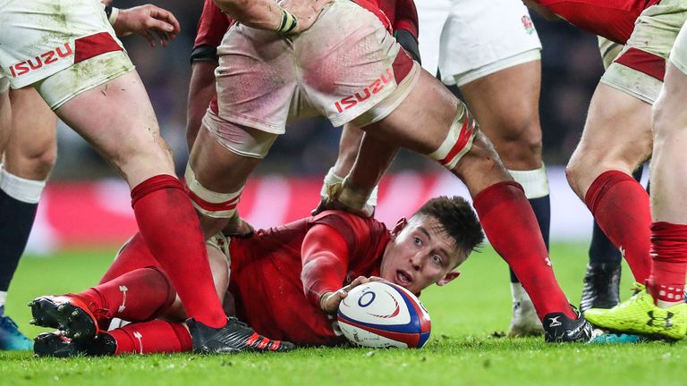 NatWest 6 Nations Championship Round 2, Twickenham, London, England 10/2/2018.England vs Wales.Wales' Josh Adams.Mandatory Credit ..INPHO/Billy Stickland