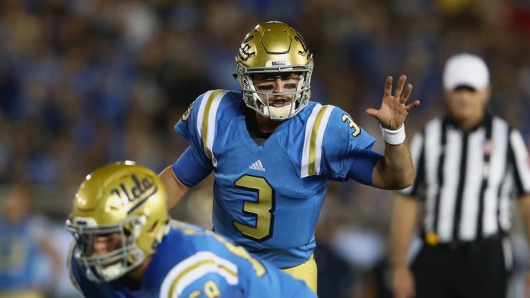 Josh Rosen during the first half of a game at the Rose Bowl on October 1, 2016 in Pasadena, California.