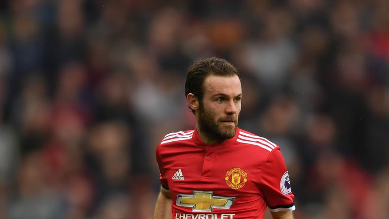 Juan Mata during the Premier League match between Manchester United and West Bromwich Albion at Old Trafford on April 15, 2018