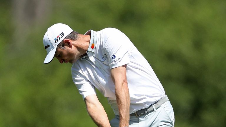 Justin Rose during the second round of the 2018 Masters Tournament at Augusta National Golf Club