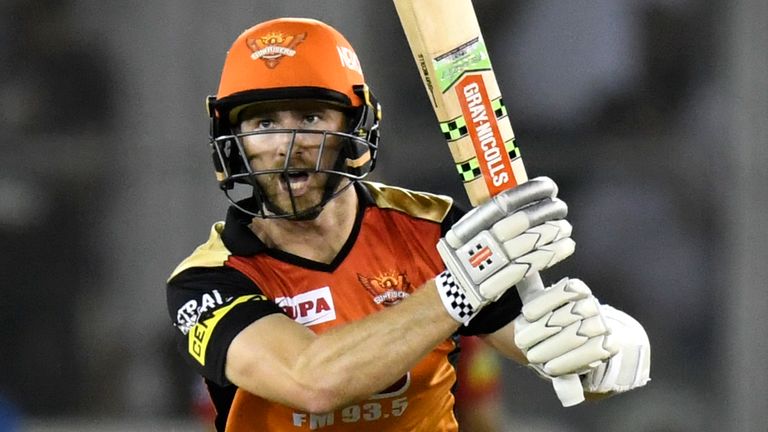 Kane Williamson hit fifty for Sunrisers but couldn't prevent them from slipping to a first IPL defeat of the season (Credit: AFP)