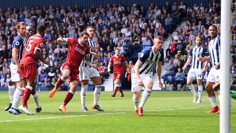 Danny Ings scores for Liverpool against West Brom