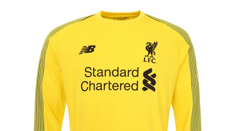 Liverpool's new goalkeeper shirt is in Viper Yellow with black patterned sleeves