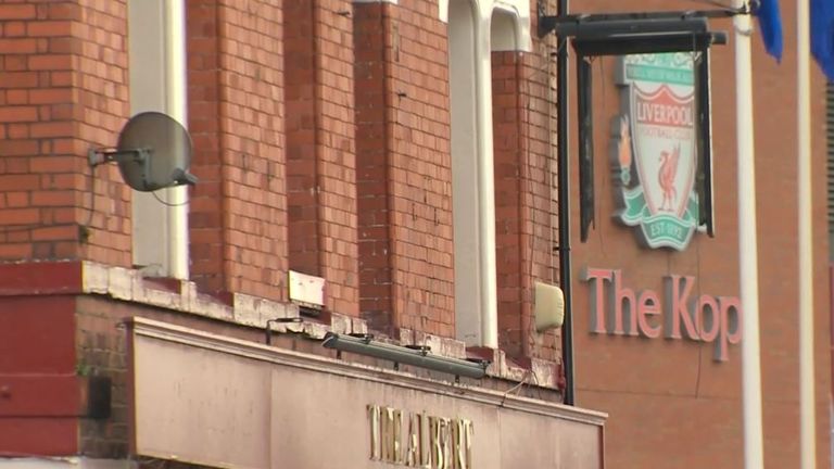 A man is in hospital after an incident outside The Albert - a pub close to Anfield