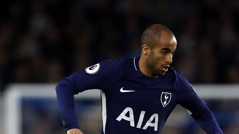 Lucas Moura during the Premier League match between Brighton and Tottenham 