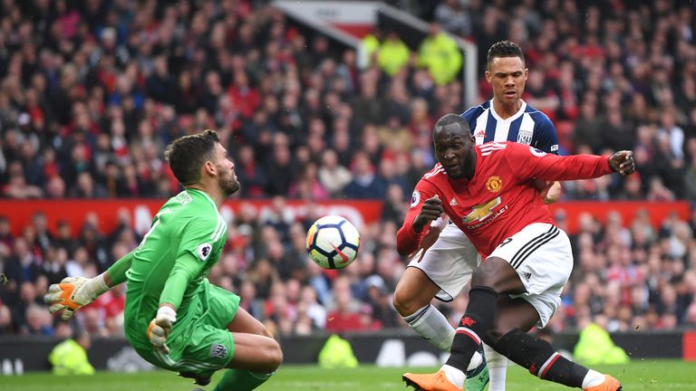 West Brom goalkeeper Ben Foster made a brilliant save to deny Manchester United striker Romelu Lukaku in the first half