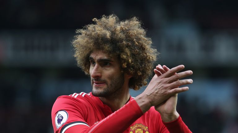 Marouane Fellaini during the Premier League match between Manchester United and Arsenal at Old Trafford on April 29, 2018 in Manchester, England.