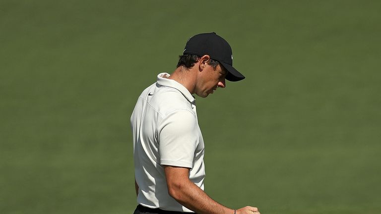 Rory McIlroy during the second round of the 2018 Masters Tournament at Augusta National Golf Club