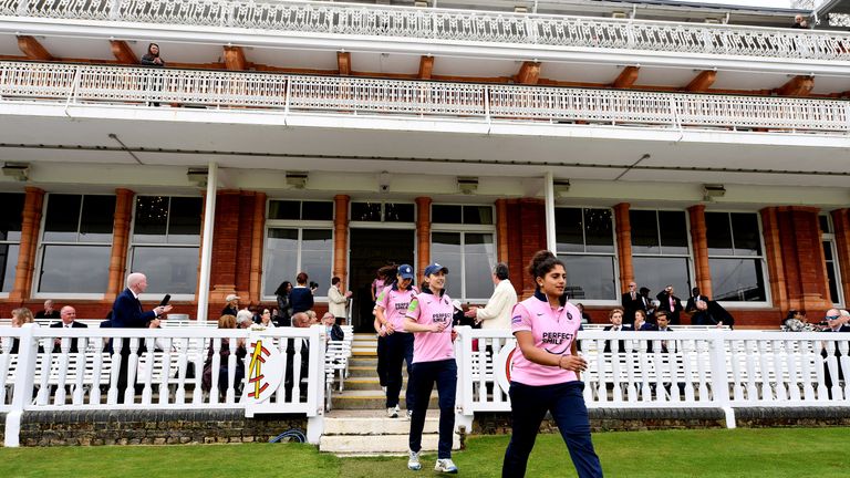Middlesex Women walk out at Lord's for the first time