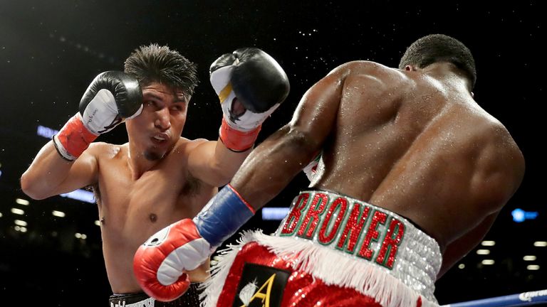 Adrien Broner   Mikey Garcia during their Junior Welterwight bout on July 29, 2017 at the Barclays Center in the Brooklyn borough of  New York City.
