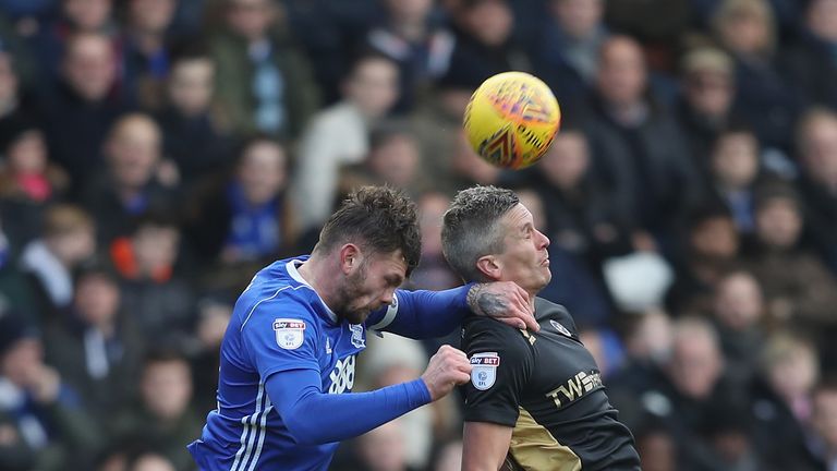 Steve Morison during the Sky Bet Championship match between Birmingham City and Millwall at St Andrews (stadium) on February 17, 2018 in Birmingham, England.