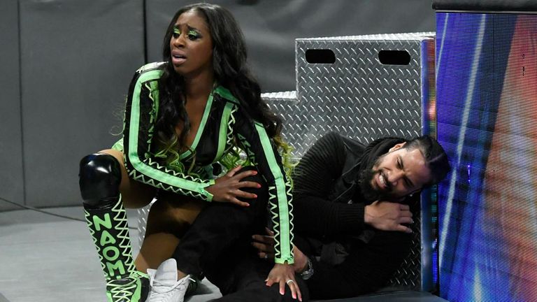 Naomi had to rescue her husband Jimmy Uso from the Bludgeon Brothers this week