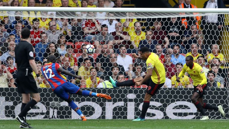 Troy Deeney was on hand to clear the danger after James Tomkins' header hit the post