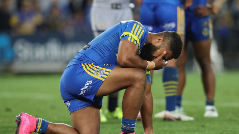 during the NRL Semi Final match between the Parramatta Eels and the North Queensland Cowboys at ANZ Stadium on September 16, 2017 in Sydney, Australia.