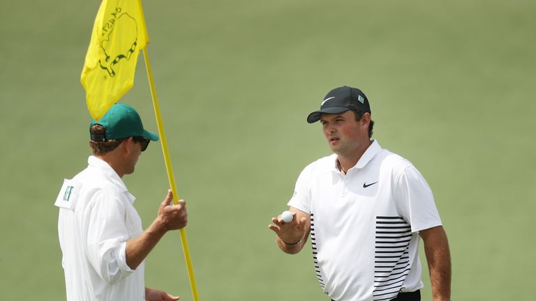 Patrick Reed during the second round of the 2018 Masters Tournament at Augusta National Golf Club 