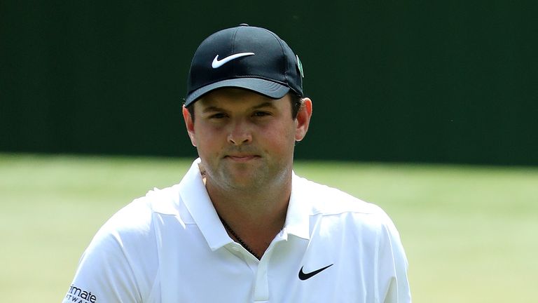 AUGUSTA, GA - APRIL 06: Patrick Reed of the United States waves after making a putt for birdie on the third hole during the second round of the 2018 Masters Tournament at Augusta National Golf Club on April 6, 2018 in Augusta, Georgia