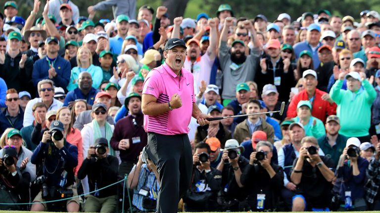 Patrick Reed during the final round of the 2018 Masters Tournament at Augusta National Golf Club on April 8, 2018 in Augusta, Georgia.