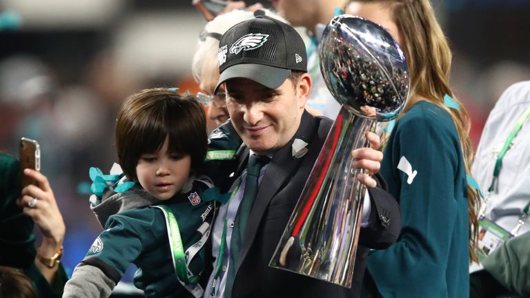 Howie Roseman in Super Bowl LII at U.S. Bank Stadium on February 4, 2018 in Minneapolis, Minnesota.