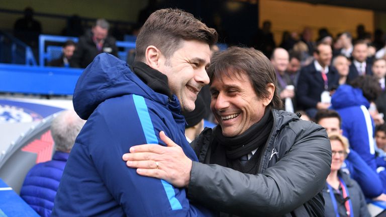  during the Premier League match between Chelsea and Tottenham Hotspur at Stamford Bridge on April 1, 2018 in London, England.